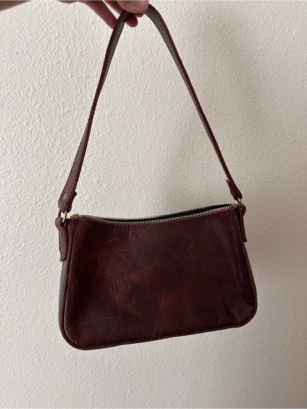 Portland leather Lucy shoulder bag lava - Picture 3 of 4